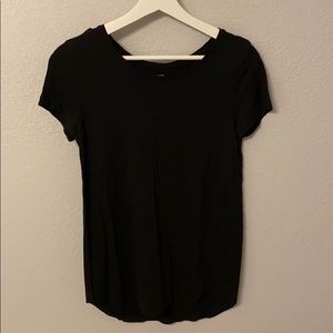 Black scoop neck shirt
